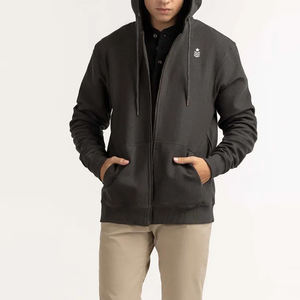 Top des tendances sweat à capuche pour homme fabriqué en usine manches longues et fermeture éclair séchage rapide qualité supérieure 100% coton mode d'hiver - Product Image 1