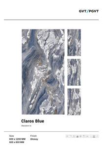 600x1200 Nuevos diseños Losa Azulejos de piso de porcelana Diseños españoles Azulejos pulidos esmaltados de gran tamaño Alto brillo - Product Image 4