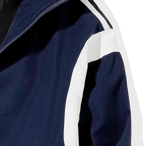 Conjunto Deportivo para Hombre, Chaqueta con Cuello Alto y Cremallera Completa, Pantalones Rectos con Rayas Blancas, Estilo de Dos Piezas, Conjunto Deportivo Cortavientos - Product Image 6