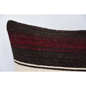 หมอนขนสัตว์สีน้ำตาลลาย Houndstooth kilim ขนาด16X24นิ้วตกแต่งด้วยขนปุยสไตล์วินเทจหรูหราขนาด18X18นิ้วสำหรับเครื่องนอน - Product Image 2