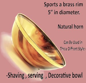 Cuenco de cuerno indio artesanal hecho a mano sin plomo, elegante cuenco para servir en varios tamaños (ecológico y seguro para alimentos) - Product Image 5