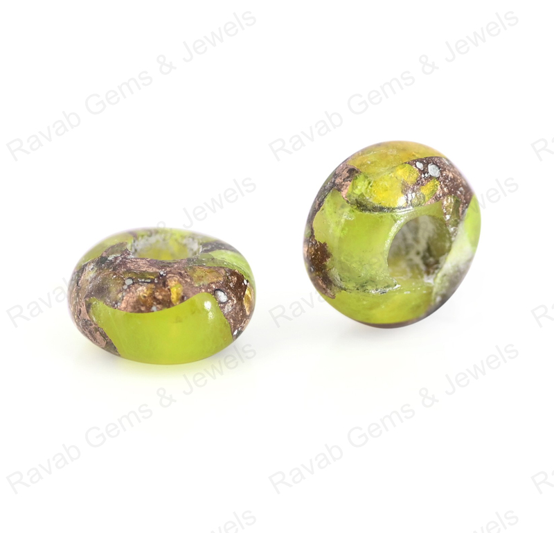 Natural Blue Golden Chalcedony Back Cabochon