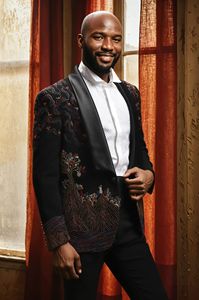 Bespoke Men's <b>Wedding</b> <b>Suit</b> in <b>Plus</b> <b>Sizes</b> Embroidered Blazer and Breathable Matching <b>Trousers</b> Included - Product Image 6