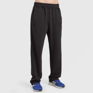 Respite 100% Cotton Trousers (Black) XL 5XL Lightweight Straight Pattern Jogger Sweatpants Zipper Pleat Colored <b>Work</b> Wear - Product Image 3