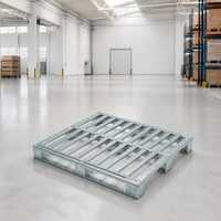 Palette en acier galvanisé robuste pour entrepôt industriel, plateau tournant en acier 1m x 1m