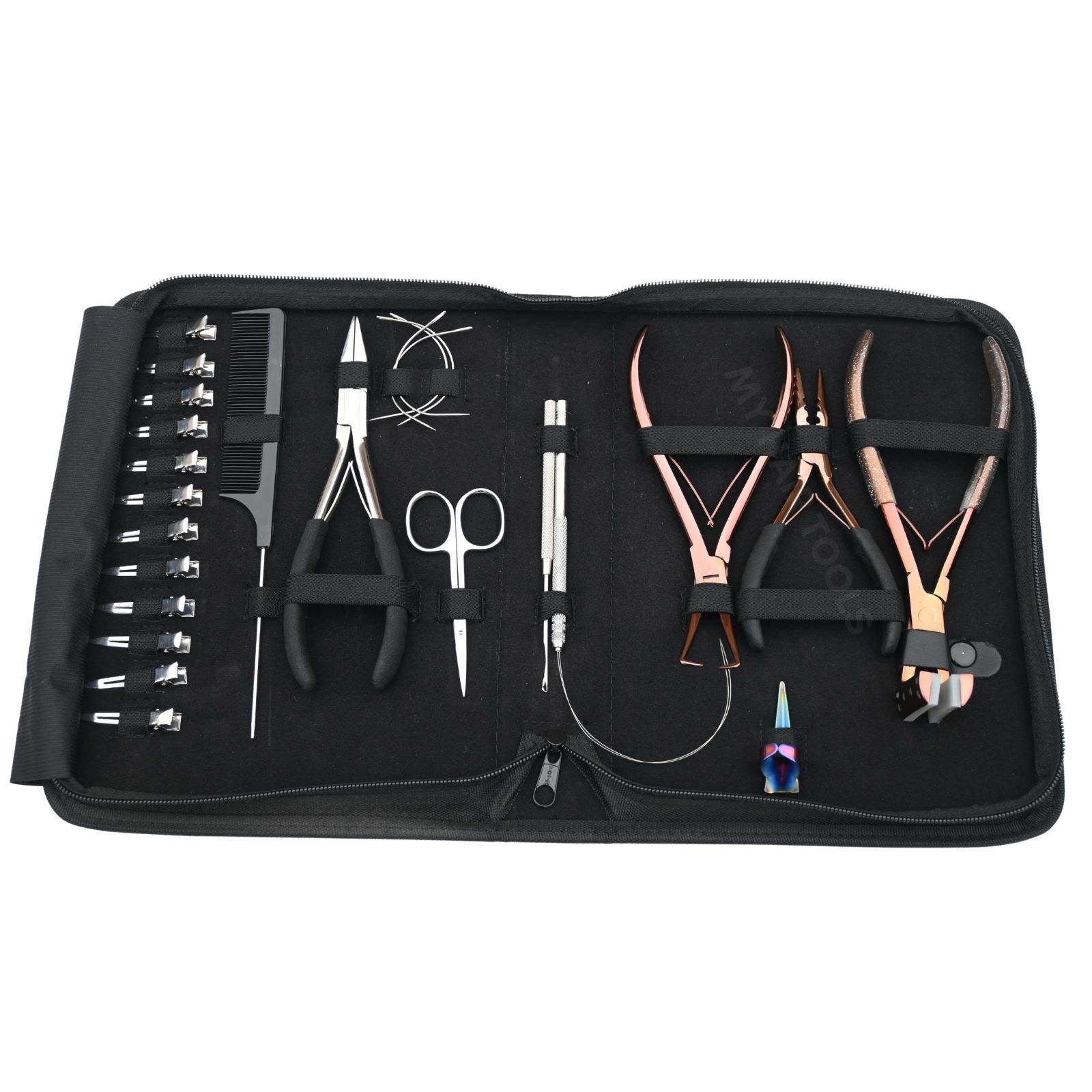 ชุดอุปกรณ์ต่อผมสีโรสโกลด์/สีเงิน/สีรุ้ง