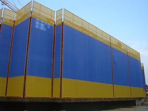 Fabriek Directe Verkoop 1500d Pvc Brandwerende Mesh Sheet 1.85M * 15M Steiger Covers Stof Verticale Beschermnet Voor Korea Snijden - Product Image 6