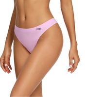 Tangas sin Costuras de Talle Bajo para Mujer, Ropa Interior Invisible con Tejido Transpirable de Algodón y Spandex que Absorbe la Humedad