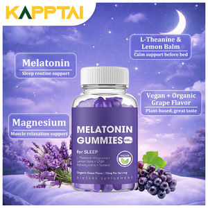 เมลาโทนินกัมมี่เสริมอาหารช่วยการนอนหลับตอนกลางคืน 60 เม็ด สำหรับผู้ใหญ่ รสองุ่น ออร์แกนิค วีแกน ชนิดเคี้ยวได้ - Product Image 4