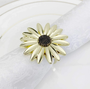 Attractive Fancy <b>Sunflower</b> Shaped Metal Gold Finished Napkin <b>Rings</b> Serviette Tissue Handmade Hot Selling Top Quality Tissue <b>Ring</b> - Product Image 1