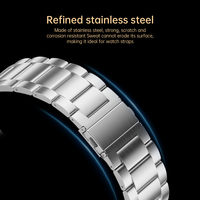 Bracelet de montre en acier inoxydable à trois maillons, bracelet métallique compatible avec Apple Watch Series 1-11 Ultra 1-3, fabricant OEM personnalisé