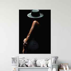 Lienzo Artístico con Silueta de Mujer Estilo Boho Moderno, Impresión Artística para Decoración Elegante, Enmarcado en Lienzo - Product Image 1