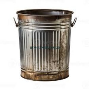 Superior Quality Round Shape <b>Metal</b> Outdoor Waste <b>Bin</b> Solid Iron Home and Garden Large Size Indoor Bedroom Waste Basket Hot Sale - Product Image 2