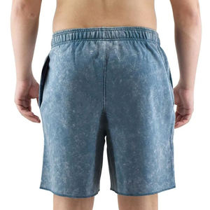 Pantalones cortos de lavado ácido de calidad premium para hombres, pantalones cortos transpirables con cintura con cordón de peso pesado de último diseño para hombres - Product Image 2