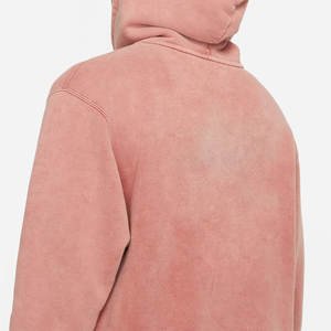 OEM Custom <b>Men</b> Vintage Acid Wash <b>Hoodie</b> 400gsm Heavyweight Cotton <b>Fleece</b> Pullover Retro Hoody Factory Wholesale - Product Image 3