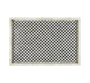 Bandeja de servicio de hueso personalizable de Venta caliente con incrustaciones de nácar de lujo para ocasiones de comida de restaurante y hotel - Product Image 3