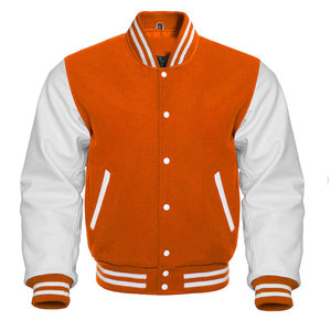 Veste d'extérieur en laine et cuir de haute qualité à bas prix et faible MOQ, service OEM, veste de baseball universitaire personnalisée pour hommes - Product Image 6