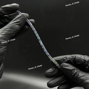 Pulsera de tenis de moissanita multicolor con diamantes, plata 925, estilo Iced Out, arcoíris, Tana Linking, joyería de lujo unisex para fiestas, estilo Hip Hop - Product Image 1