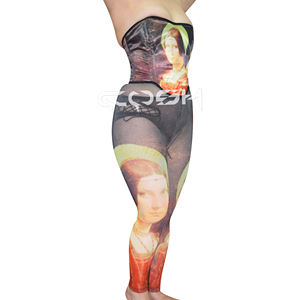 OEM Steel Boned Printed Corset with Matching <b>Legging</b> - Product Image 1