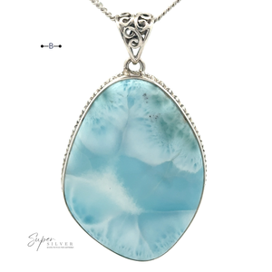 Colgante Larimar de forma libre grande - Product Image 3