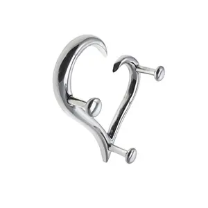 Heart Shaped Enamel Gifted Towel Hook Wall Mounted Handmade Wall Hook Strong Hanging Bathroom Wall Suit Holder Hook At High Sale