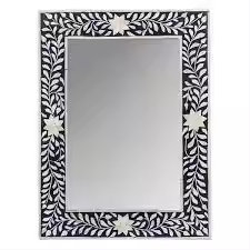 Miroir d'habillage moderne de luxe avec incrustation d'os Miroir mural incrusté d'os avec cadre en métal de la meilleure qualité par crescent crafts - Product Image 3