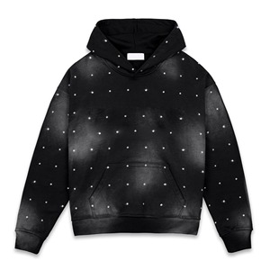 Sweat à capuche personnalisé de haute qualité avec un design personnalisé, effet délavé au soleil, avec strass, respirant, 100% coton, sweat à capuche avec strass - Product Image 1