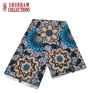 Tissu Ankara de Luxe à Motifs Imprimés, Tissu Wax Africain Hollandais 6 Yards en Coton, Commandez en Ligne - Product Image 4