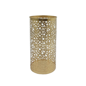 Bougie votive en métal de taille moyenne de forme ronde de vente chaude de couleur dorée pour la décoration de table de mariage à la maison et personnalisée - Product Image 2