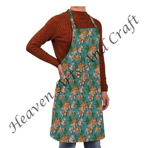 Tabliers de cuisine durables Motifs imprimés Coton Taille personnalisée Commandes en gros pour usage industriel et domestique Vente en gros - Product Image 5