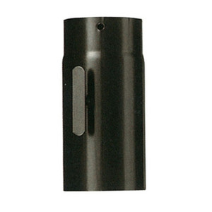 Tronchetto con Serranda in Acciaio Porcellanato H25 cm Diametro 15 cm Colore Nero Opaco - Product Image 1