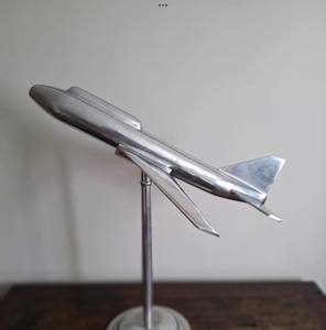 Modelo de avión de Metal de aluminio de estilo Art Deco, escultura de exhibición decorativa, avión Vintage con soporte, decoración del hogar, aviación - Product Image 1
