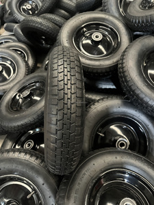 Marché brésilien 3.25-8 3.50-8 4.00-8 <span class=keywords><strong>Jante</strong></span> en acier à roulement à billes Pneu et roues en caoutchouc pneumatique pour pneus de brouette de chariot de camion à main - Product Image 4