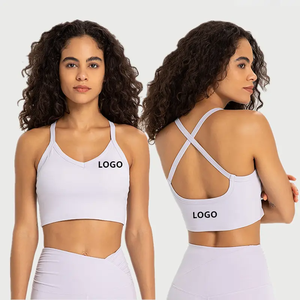 Sujetador deportivo sexy con espalda abierta Top Fitness logotipo personalizado Push Up Yoga Wear sujetador para mujer - Product Image 1