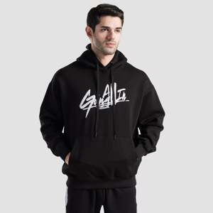 Sudadera con Capucha Extra Grande GA en Negro, 100% Algodón French Terry, Tallas XXS/XL, Estampado Serigrafiado, Cierre de Cremallera, Temporada Otoño - Product Image 1