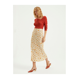 กระโปรงพิมพ์ลายดอกไม้ผ้าวิสโคสสำหรับผู้หญิง BGN ตุรกี - Product Image 3