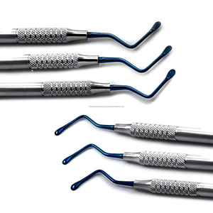 Curette dentaire Lucas en acier inoxydable, instrument chirurgical ergonomique manuel, classe CE I, modèle WPS-LBC-01, argent - Product Image 3