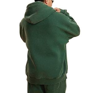 Sweat à capuche respirant surdimensionné lavé à l'acide Sweat à capuche à manches longues pour hommes - Product Image 1