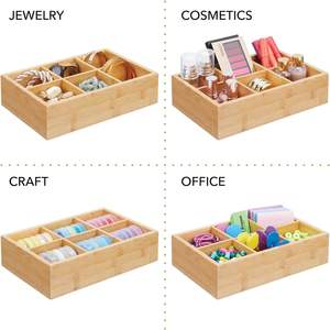 Boîte de rangement pour thé et aliments en bambou-Étui en bois pour sachets de thé, café, collations, sucre, édulcorants - Product Image 6