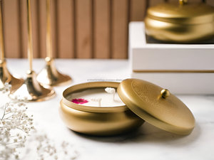 Premium Quality Metal Bowl Candle With Lid in Low Price - Product Image 2