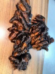 Paquet de tissage de cheveux raides vierges de vison indien Extensions de cheveux humains en vrac non traités bouclés et pleins d'entrain: modèle non permanent - Product Image 3