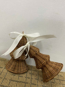 Hermosa campana de ratán y pino de ratán para decorar Navidad 2024 Precio competitivo Adorno de ratán - Product Image 5