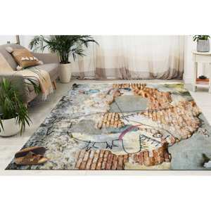 Dinosaur <b>Rug</b> Printed <b>Rug</b>: Cool Office Decor, <b>Non</b> <b>Slip</b>, Graffiti,Luxury Velvet <b>Rug</b> - Product Image 2