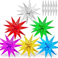 Ballons en aluminium 4D effet explosion, 26 pouces, effet étoile métallique, pour décoration de fête, vente en gros