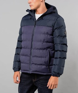 OEM Men Outwear Color Block Puffer Jacket Fashion Clothing Street <b>Thick</b> Cotton Padded Jacket Stand Collar <b>Quilted</b> Down Jacket - Product Image 2