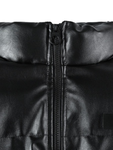 Chaqueta bomber de cuero personalizada directa de fábrica para hombre, transpirable e impermeable, estilo Hip Hop para invierno, precio al por mayor - Product Image 4