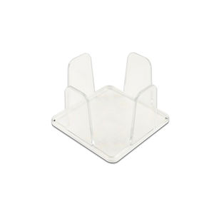 Porte-serviettes transparent 20x20cm en polystyrène PS, 24 pièces, B2B - Product Image 1