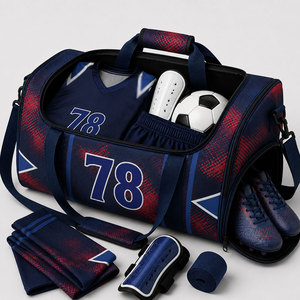 Sac de sport en nylon haute qualité pour équipement de football et entraînement, idéal pour les commandes en gros de fournisseurs, faible MOQ, personnalisable pour les équipes sportives - Product Image 1