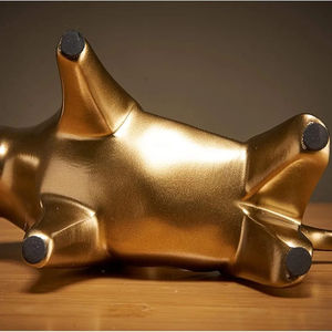 Statue de Taureau d'Or en Résine pour Décoration de Maison Moderne Fait à la Main, Modèle d'Animal pour la Cuisine, Occasion d'Anniversaire - Product Image 3