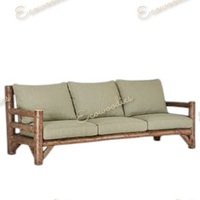 Juego de muebles de sofá de mimbre tejido a mano de bambú Natural de lujo hecho a mano de madera para el hogar, jardín, sala de estar, función de decoración